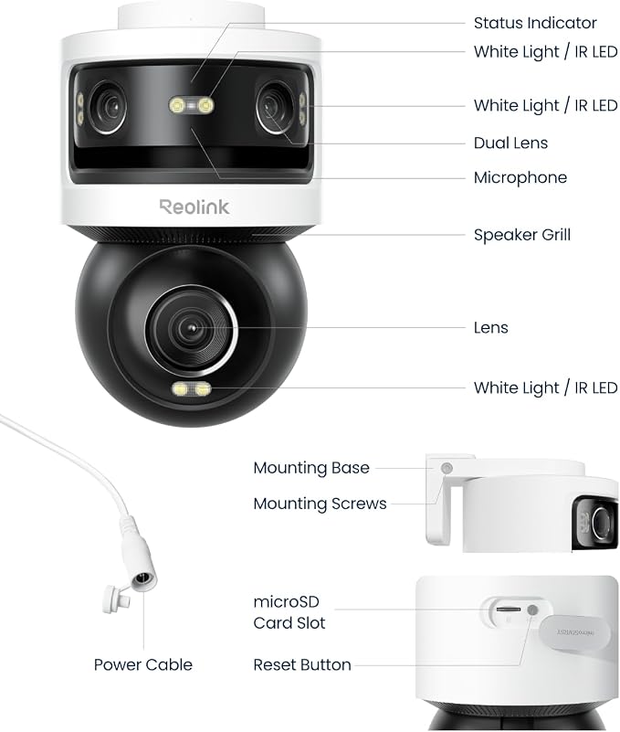 REOLINK OMVI 3i WiFi, 10MP+8MP 4K, Triple-Lens Outdoor Security Camera | 180° Panoramic + Pan-Tilt, SyncTrack&Auto Tracking, Dual-Band WiFi 6, Smart Detection, Local AI Video Search, No Monthly Fees - Image 9