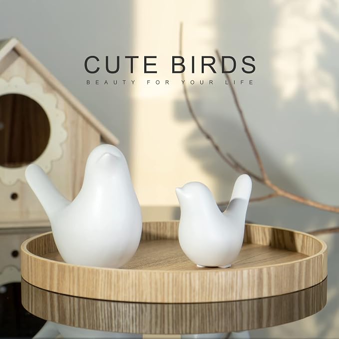 Notakia Small Birds Statues Black Modern Farmhouse Decor Deals, Farmhouse Decor for Kitchen Counter, Bathroom Shelf, Living Room, Office Sculpture, Knick Knacks for Shelves - Image 9