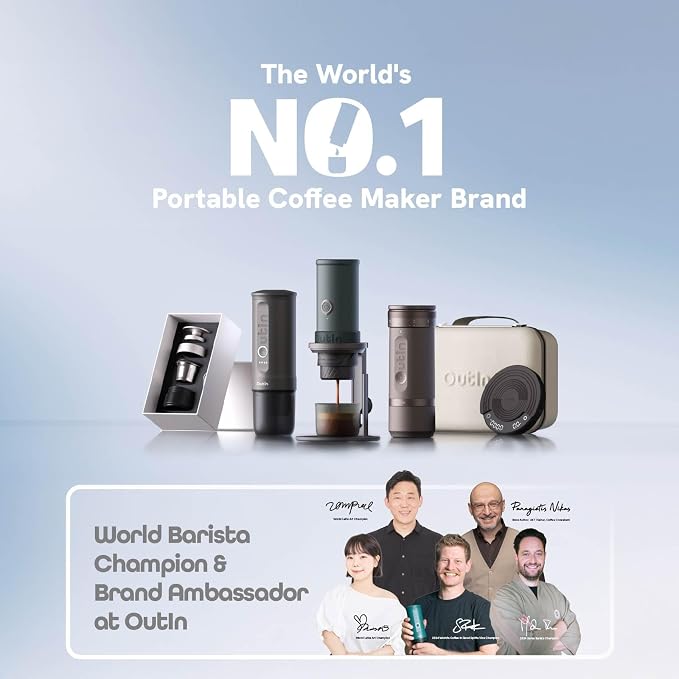 OutIn Nano Portable Electric Espresso Machine, Travel Coffee Maker | Self-Heating USB-C Car Coffee Maker for Ground Coffee & NS Capsules, Ideal for Camping, RV, Hiking and Office, Space Gray - Image 7