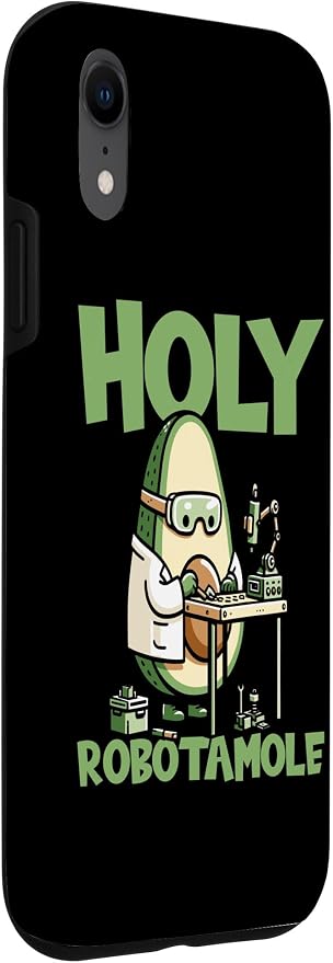 iPhone XR Robots Artificial - Ai Robotics Avocado Holy Robotamole Case - Image 3
