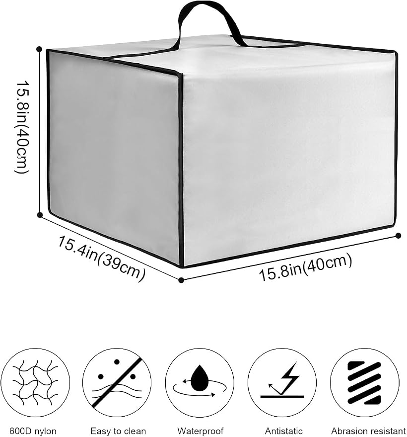 Espresso Machine Cover for BES870XL/ BES880BSS/BES876BSS Coffee Maker | Latte Maker Cover,Heavy Duty Heat-Resistant Waterproof Nylon Case for Espresso Machine (Silver) - Image 8