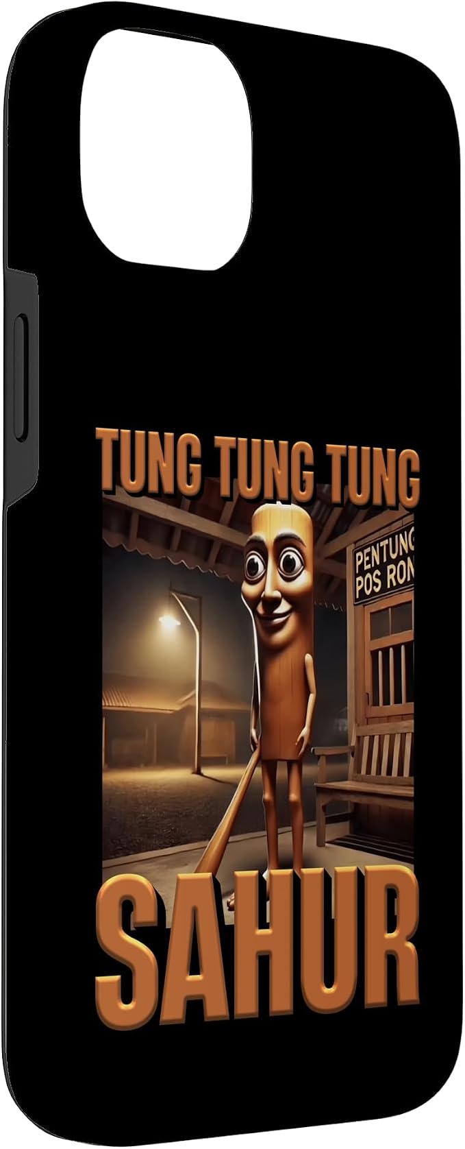 Internet Hilarious Meme AI Character Tung Tung Tung Sahur Case for iPhone 14 Plus - Image 3