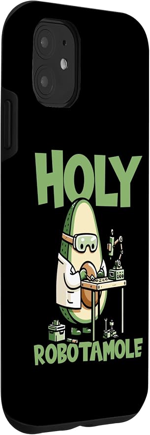 iPhone 11 Robots Artificial - Ai Robotics Avocado Holy Robotamole Case - Image 3