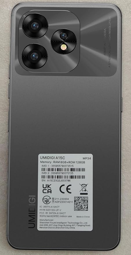 UMIDIGI A15C (8+8GB RAM+128GB ROM) Android 13 NFC Unlocked Cell Phone,48MP Ultra-Clear AI Camera Mobile Phone,5000mAh Battery Smartphone,6.7" HD Full View Display Dual Unlock Phone-Space - Image 8