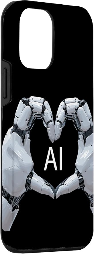 iPhone 12 mini Love AI, Artificial Intelligence, robot hands Case - Image 3