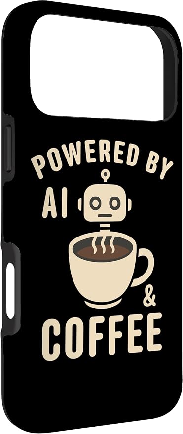 Powered by AI and Coffee Robot Case for iPhone 17 Pro Max - Image 3