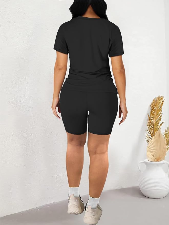 STOLKISS Women 2 piece Short Sets Classic Striped Outfits Summer Casual Short Sleeve T-Shirt and Short Jogger Tracksuits Sets - Image 6