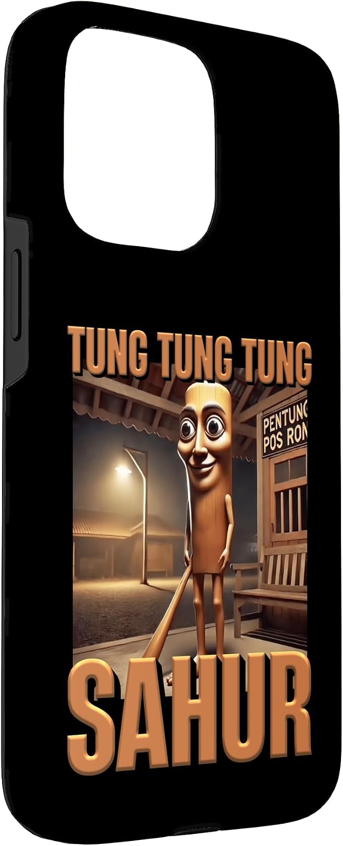Internet Hilarious Meme AI Character Tung Tung Tung Sahur Case for iPhone 15 Pro Max - Image 3