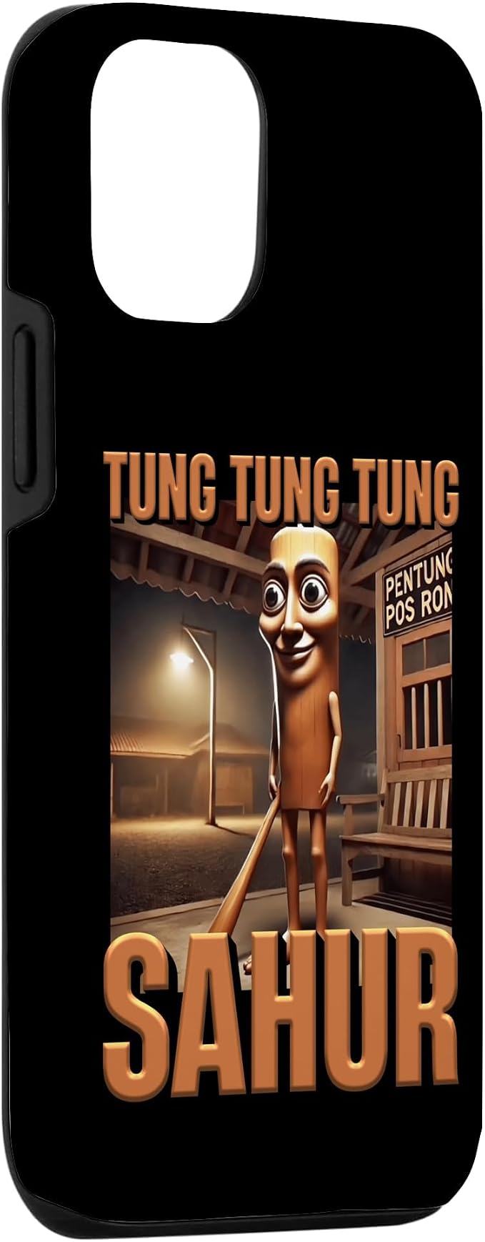 Internet Hilarious Meme AI Character Tung Tung Tung Sahur Case for iPhone 12/12 Pro - Image 3