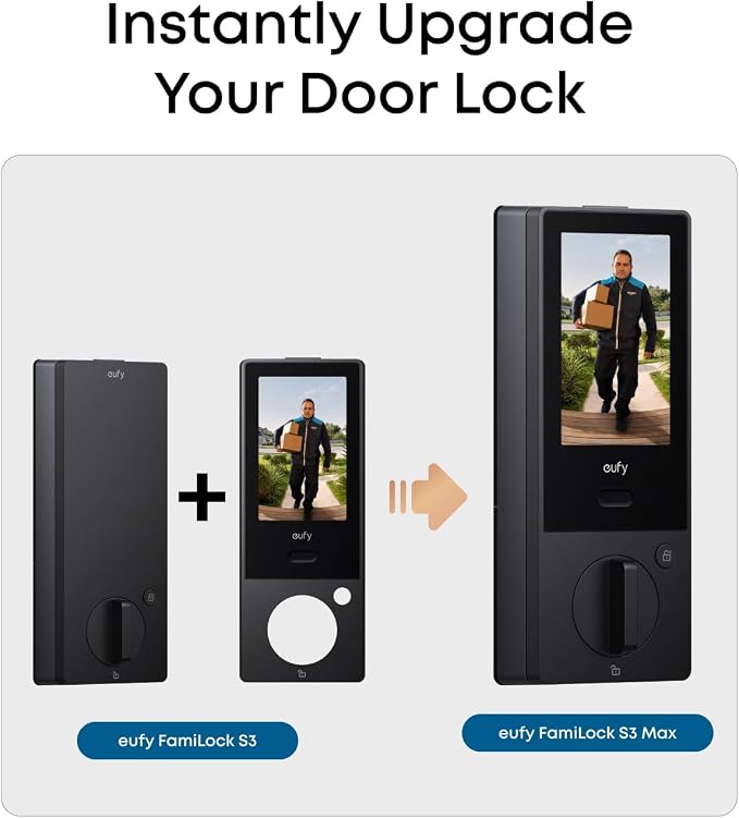 eufy Security Smart Lock FamiLock S3 with Palm Vein Recognition, Keyless Entry Door Lock for Front Door, Wi-Fi Keypad Deadbolt+ 2K HDR Doorbell Camera, 16 GB Built‑in Storage, BHMA 1, No Monthly Fee - Image 9