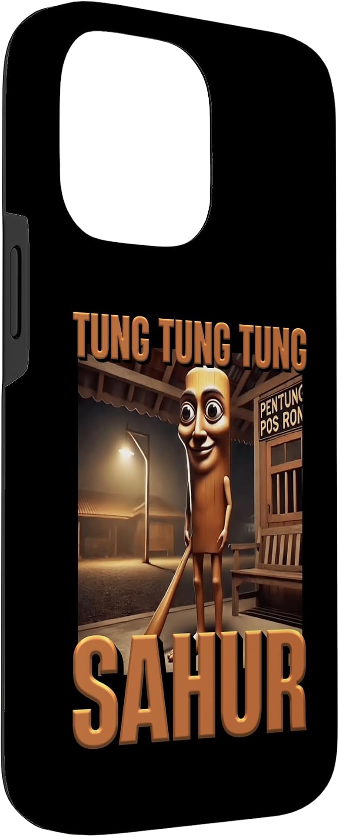 Internet Hilarious Meme AI Character Tung Tung Tung Sahur Case for iPhone 14 Pro Max - Image 3