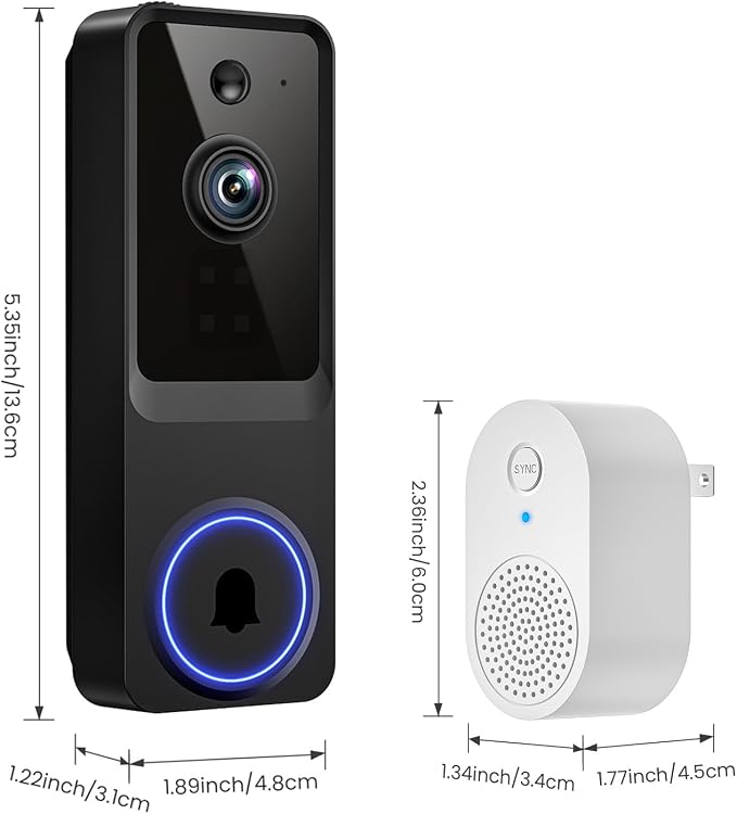 Doorbell Camera Wireless, 1080P Video Doorbell Camera Battery Powered, Security Camera with AI Human Detection, 2-Way Audio, Night Vision, Cloud Storage, 2.4G WiFi, Front Door Camera for Home Security - Image 9