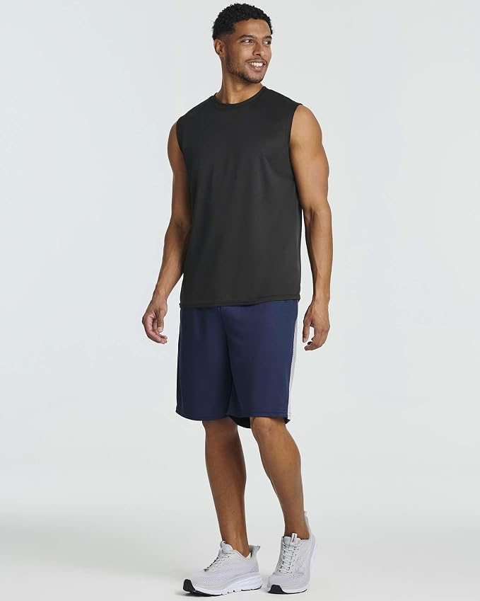 5 Pack Men's Mesh Shorts Athletic Basketball Sports Gym Workout Pockets | Cooling Moisture-Wicking, 9", Long, Quick-Dry, Breathable, Elastic Drawstring Waistband. Running, Exercise, Soccer, Training. - Image 8