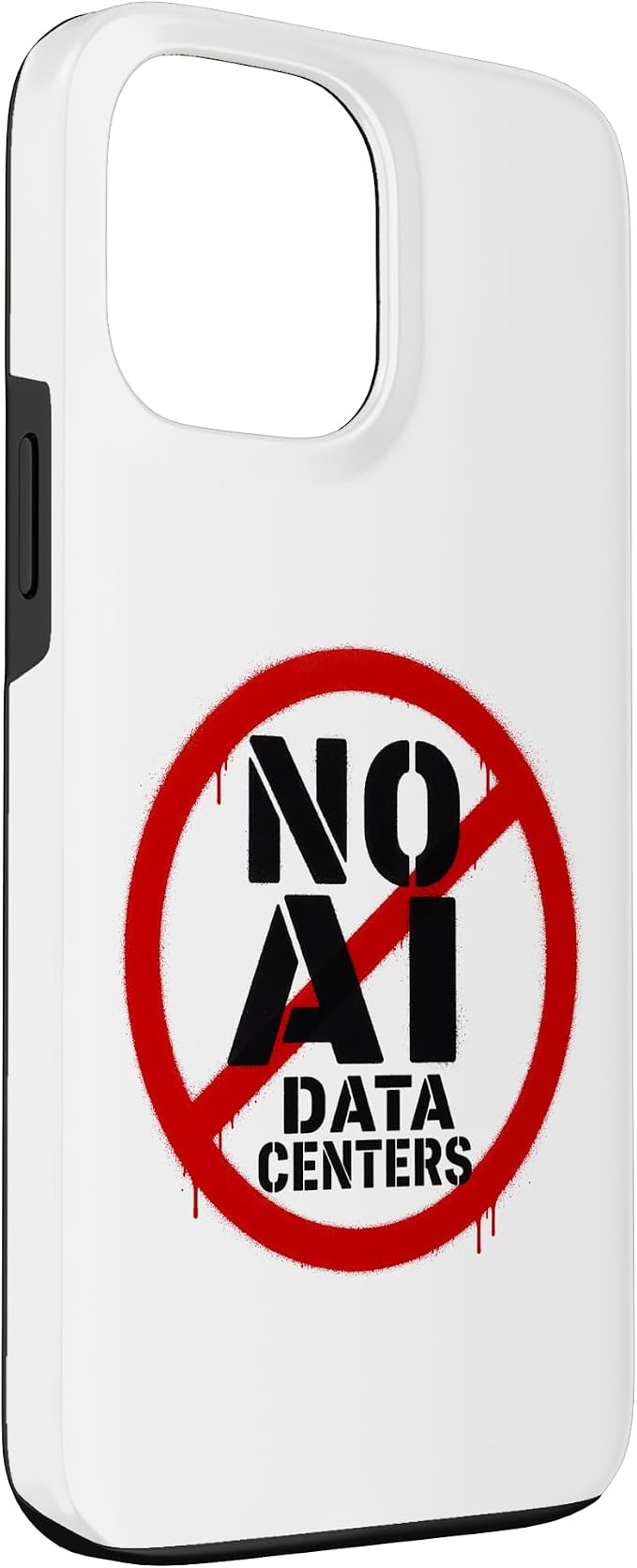 No AI Data Centers – Simple Minimal Spray Paint Style Text Case for iPhone 13 Pro Max - Image 3
