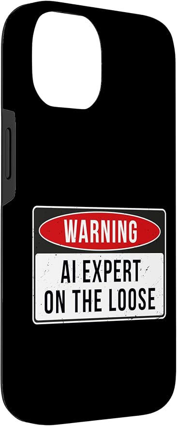 Warning Sign - AI Expert On The Loose Funny Job Quote Case for iPhone 14 - Image 3