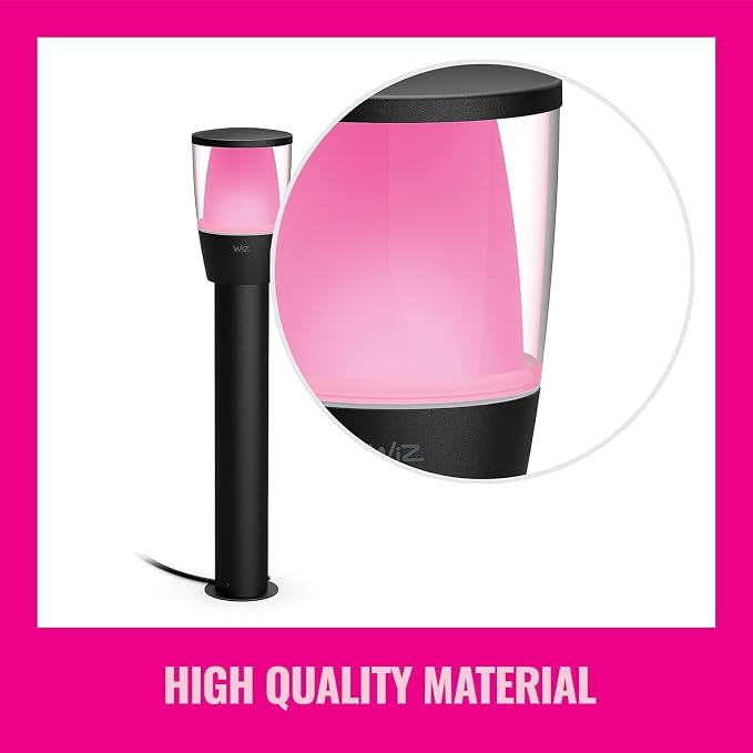 Wiz Wi-Fi LED Smart Color Changing Elpas Bollard Path Light Extension - Pack of 1 - Outdoor - Weatherproof - Control with Wiz Connected App - Works with Google Home, Alexa and Siri Shortcuts - Image 6