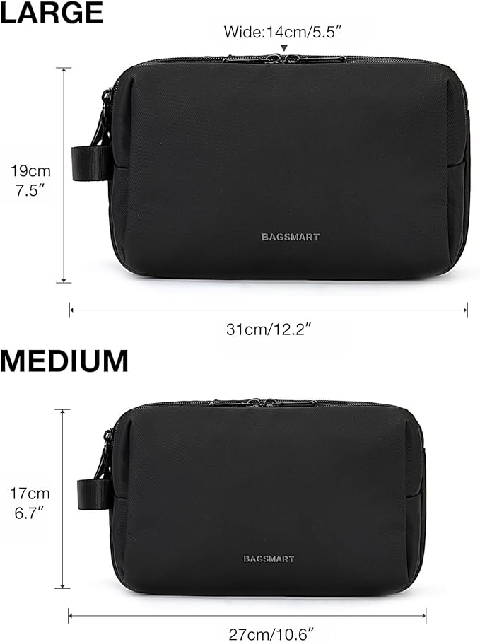 BAGSMART Toiletry Bag for Men, Travel Toiletry Organizer Dopp Kit Water-resistant Shaving Bag for Toiletries Accessories, Door Room Essentials,Green-medium - Image 6