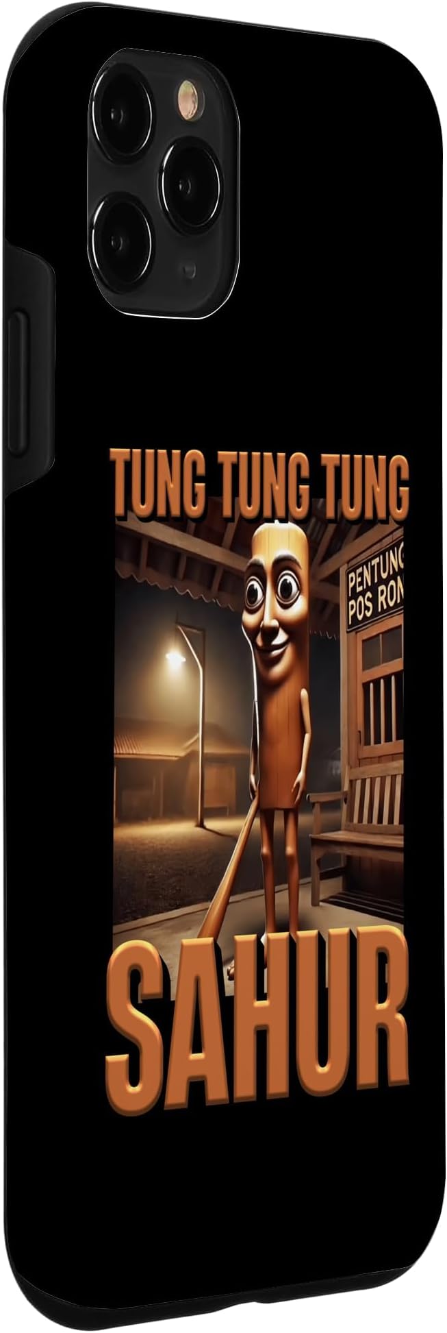 Internet Hilarious Meme AI Character Tung Tung Tung Sahur Case for iPhone 11 Pro - Image 3