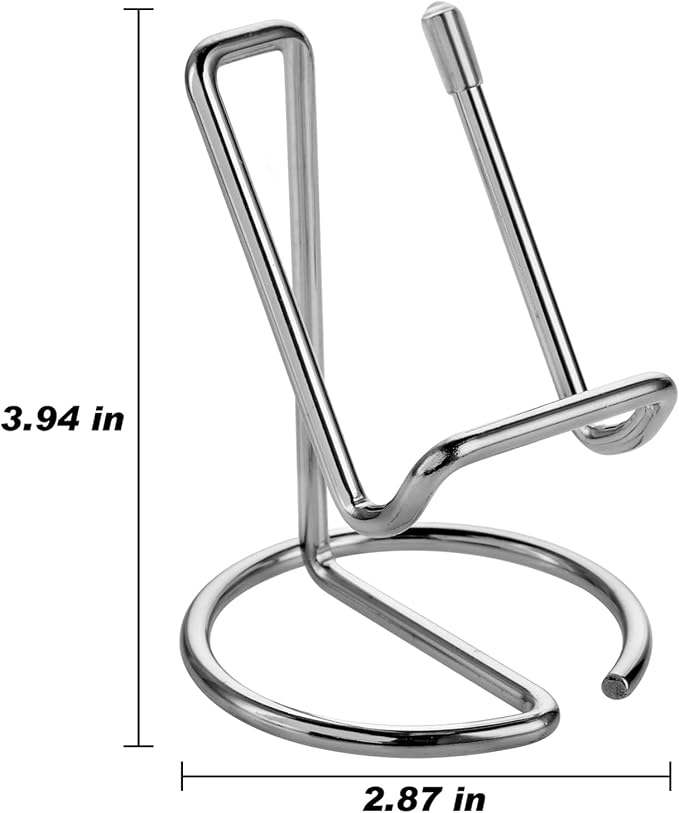 ROPOSY Cell Phone Stand for Desk, Cute Metal Silver Cell Phone Stand Holder Desk Accessories, Compatible with All Mobile Phones, iPhone, iPad - Image 7