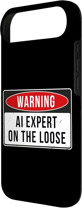Warning Sign - AI Expert On The Loose Funny Job Quote Case for iPhone Air - Image 3