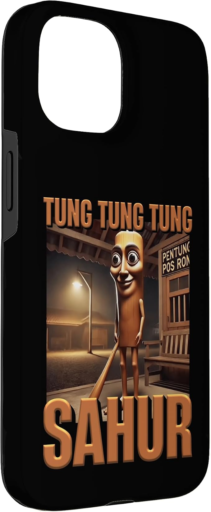 Internet Hilarious Meme AI Character Tung Tung Tung Sahur Case for iPhone 15 - Image 3