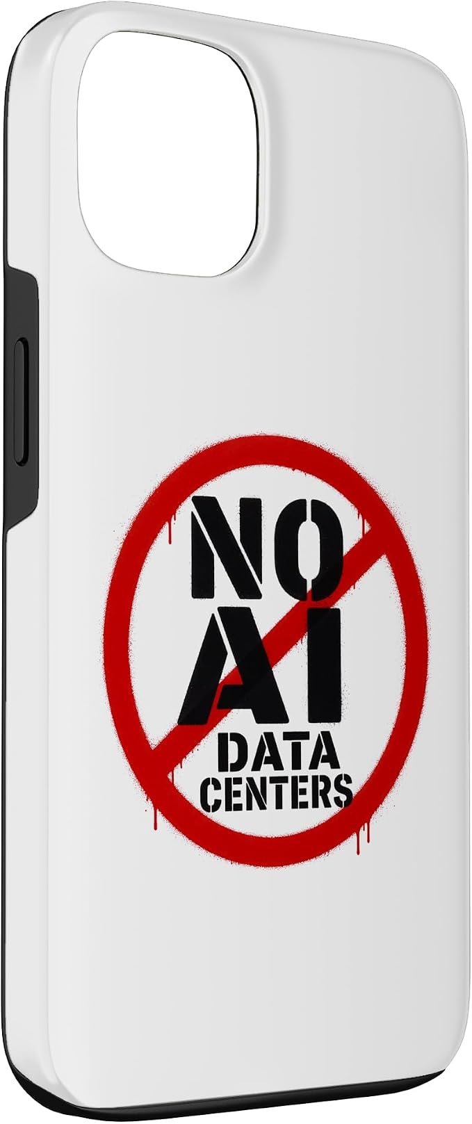 No AI Data Centers – Simple Minimal Spray Paint Style Text Case for iPhone 13 - Image 3