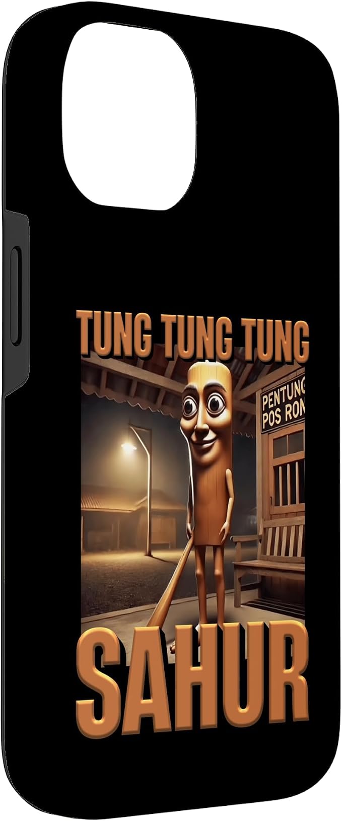 Internet Hilarious Meme AI Character Tung Tung Tung Sahur Case for iPhone 14 - Image 3