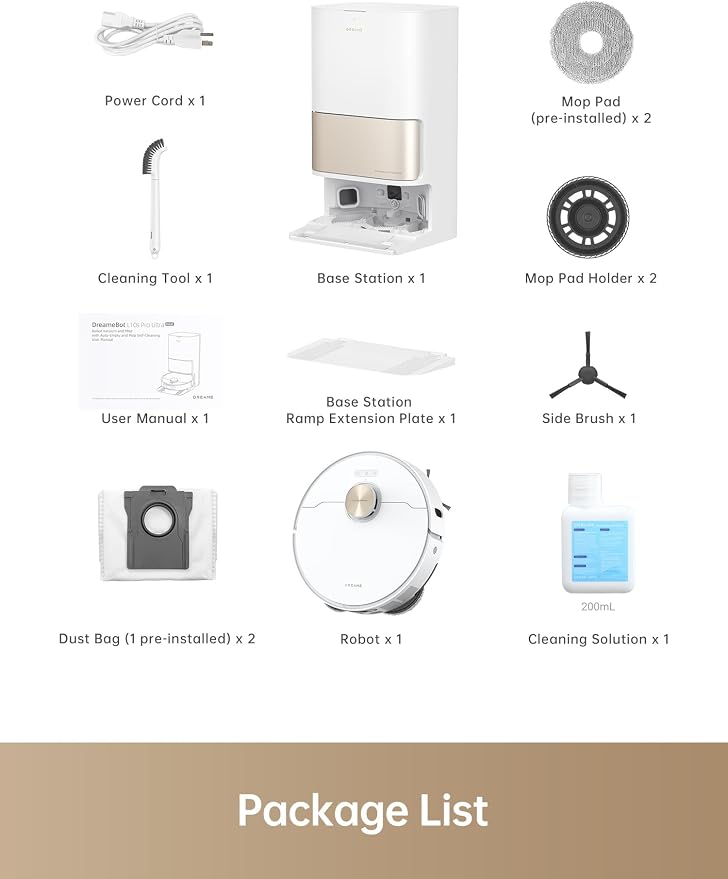 dreame L10s Pro Ultra Heat Robot Vacuum and Mop, 136°F (58°C) Mop Washing | MopExtend Edge Cleaning, 7,000Pa Suction, Effortless Robot Maintenance, Rewashing and Remopping, Smart Obstacle Avoidance - Image 8