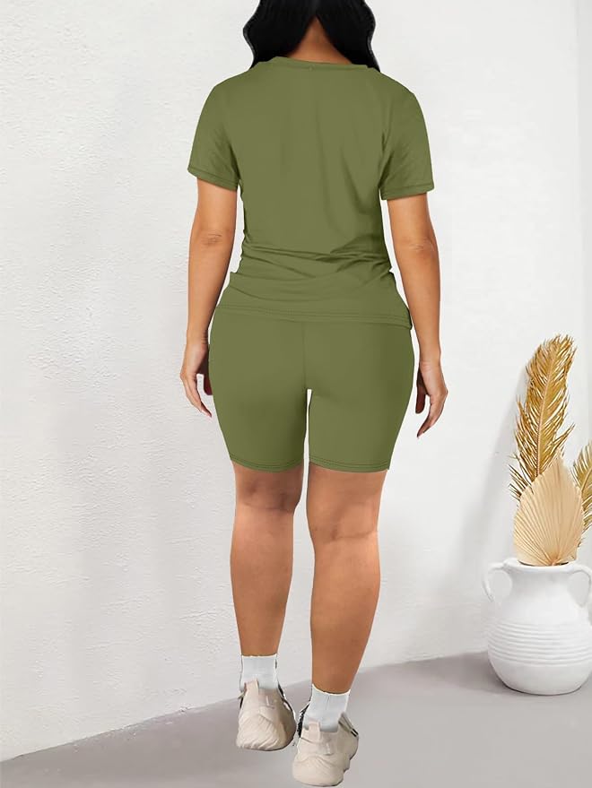 STOLKISS Women 2 piece Short Sets Classic Striped Outfits Summer Casual Short Sleeve T-Shirt and Short Jogger Tracksuits Sets - Image 6