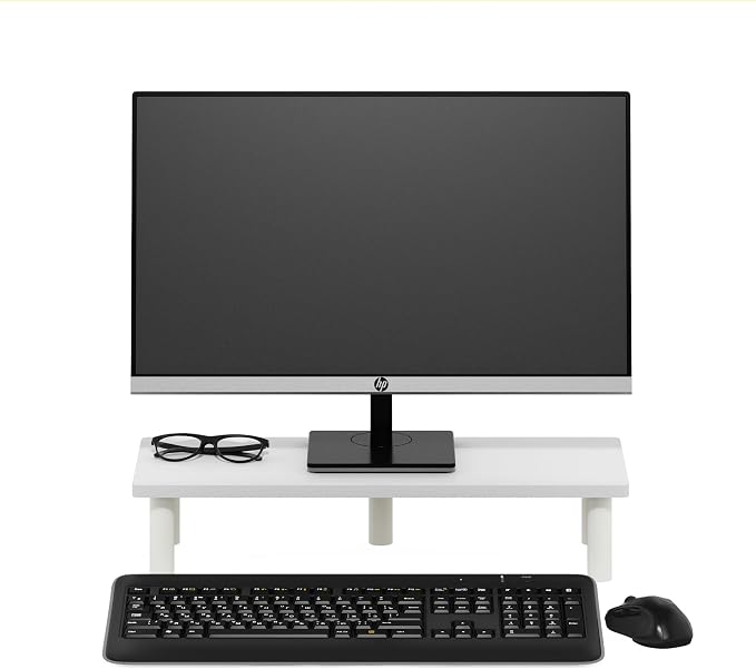 Furinno Turn-N-Tube Monitor Riser Stand, White/White (Pack of 2) - Image 5