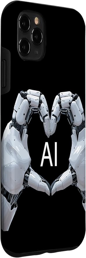 iPhone 11 Pro Max Love AI, Artificial Intelligence, robot hands Case - Image 3