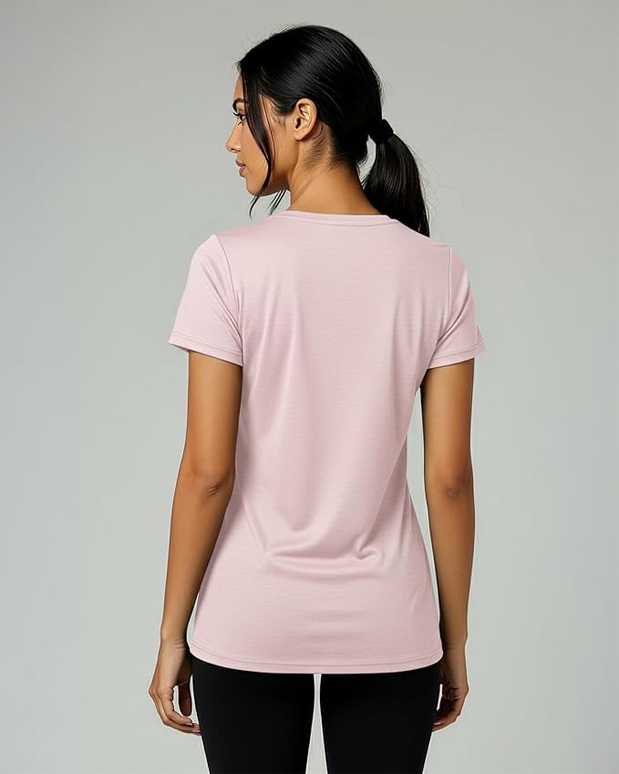 5 Pack Women's Dry Fit V Neck Workout Tops T Shirts Athletic Gym Yoga Tees | Available In Plus Size, Cooling Moisture-Wicking, Short Sleeve, Quick-Dry, Fitness, Stretch, Exercise, Running, Hiking - Image 9