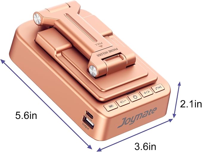 Gifts for Women Girls, Bluetooth Speaker Phone Stand with Charging Function 360° Rotable Adjustable Cell Phone Holder with HD Surround Sound for Desk Fits All Phones,Tablet (Rose Gold) - Image 8