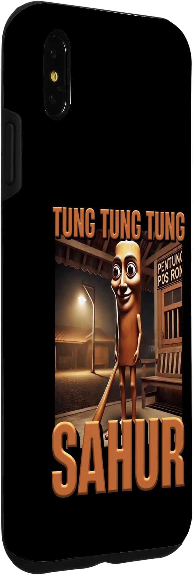 Internet Hilarious Meme AI Character Tung Tung Tung Sahur Case for iPhone Xs Max - Image 3