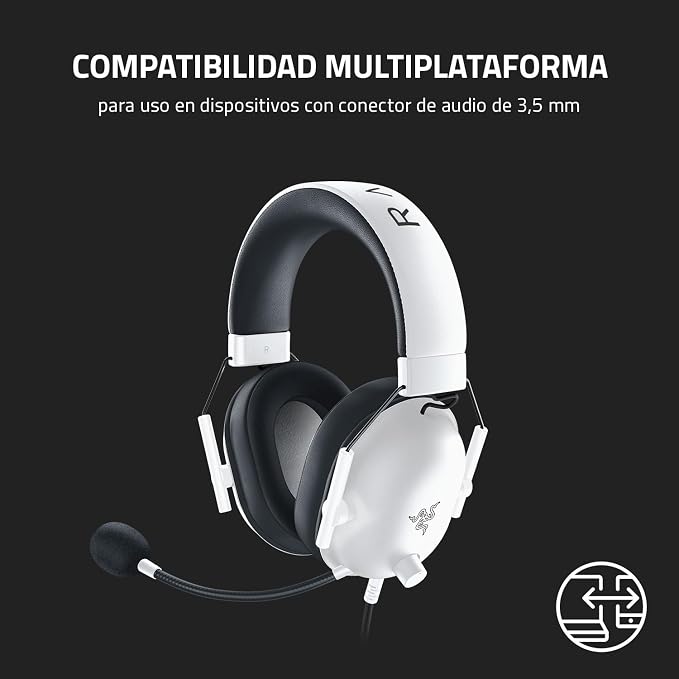 Razer BlackShark V2 X Gaming Headset: 7.1 Surround Sound - 50mm Drivers - Memory Foam Cushion - for PC,Mac,PS4,PS5,Switch - 3.5mm Audio Jack - White,(Pack of 8) - Image 7