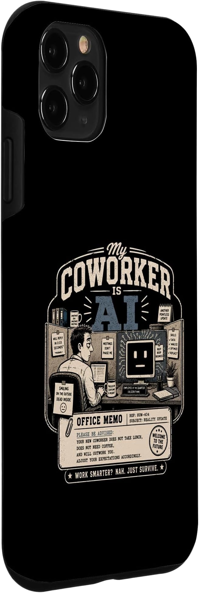 My Coworker is AI Office Humor Funny Workplace Replacement Case for iPhone 11 Pro - Image 3