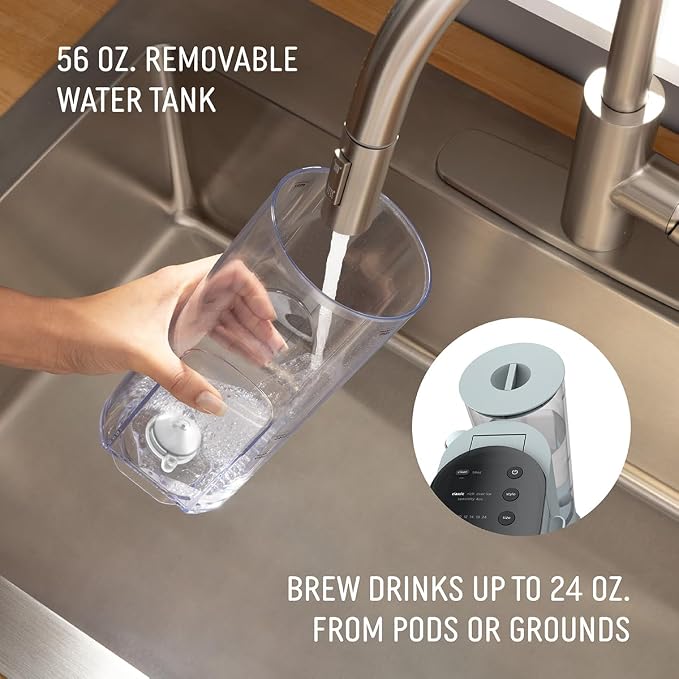 Ninja Pods & Grounds Coffee Maker, K-Cup Compatible, Glacier Blue, PB051GB | Built-In Milk Frother, 6-oz. Cup to 24-oz. Travel Mug Sizes, Iced Coffee Maker - Image 9