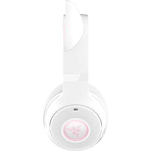 Razer Kraken Kitty V2 BT Wireless RGB Headset, White | Chroma RGB Kitty Ears & Earcups, Bluetooth 5.2, 40 mm Drivers, Noise-cancelling Mics, Lightweight, USB-C, 40 Hr Battery - Image 10