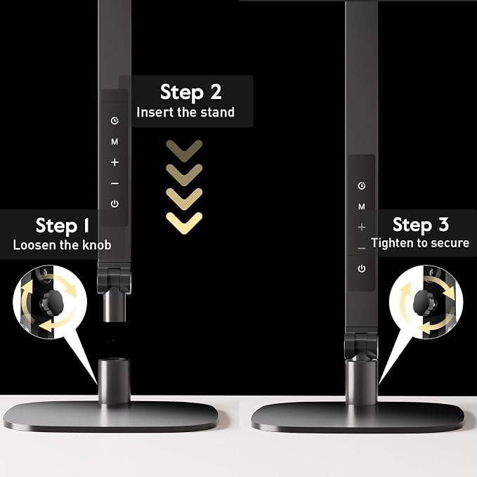 LitONES LED Desk Lamp for Home Office, Soft Edge-lit Design - Modern Style | Eye-Caring Diffused Light, Professional Computer Light for Reading, Crafts & Zoom, Dimmable with 30 Modes, Memory & Timer - Image 9