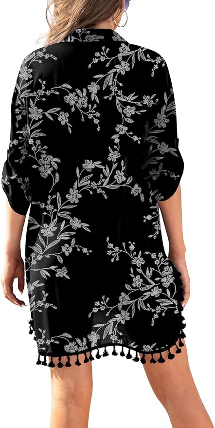 Yincro Women Swimsuit Cover Up Shirt 2026 Tassel Beach Bathing Suit for Swimwear Bikini Dress - Image 3