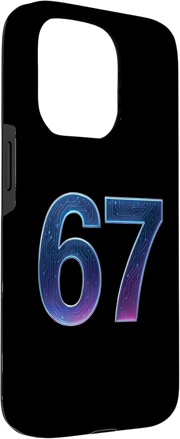 67 Meme Ai Quantum Number 67th Six Seven Tech Digital Future Case for iPhone 15 Pro - Image 3