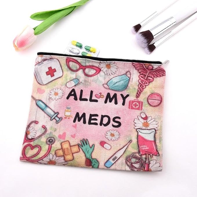 Small Nurse Medical Supply Pouch Bag Emergency Medicine Physician Bag Gifts Pharmacist Doctor Graduates Accessories Family Patient Medication Organizer Nursing School Makeup Bags Survival Med Pouch - Image 7