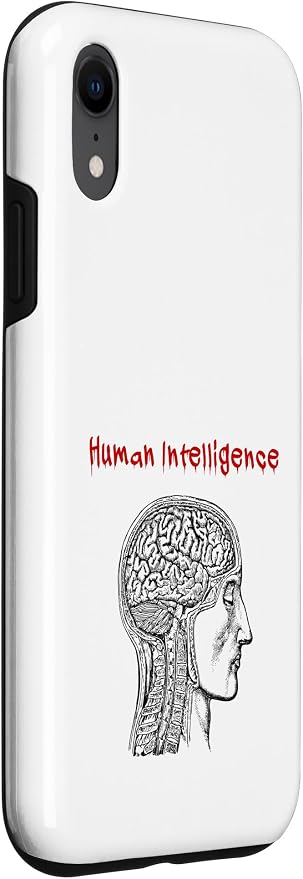 Human Intelligence (Anti Ai Statement & Head Graphic) Case for iPhone XR - Image 3