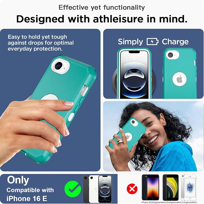 AICase for iPhone 17e/iPhone 16e Case 2026,Heavy Duty Drop Protection Full Body Rugged Shockproof/Drop Proof/Dust Proof Military Protective Tough Durable Cell Phone Cover for iPhone 17e/16e 6.1_5 - Image 7
