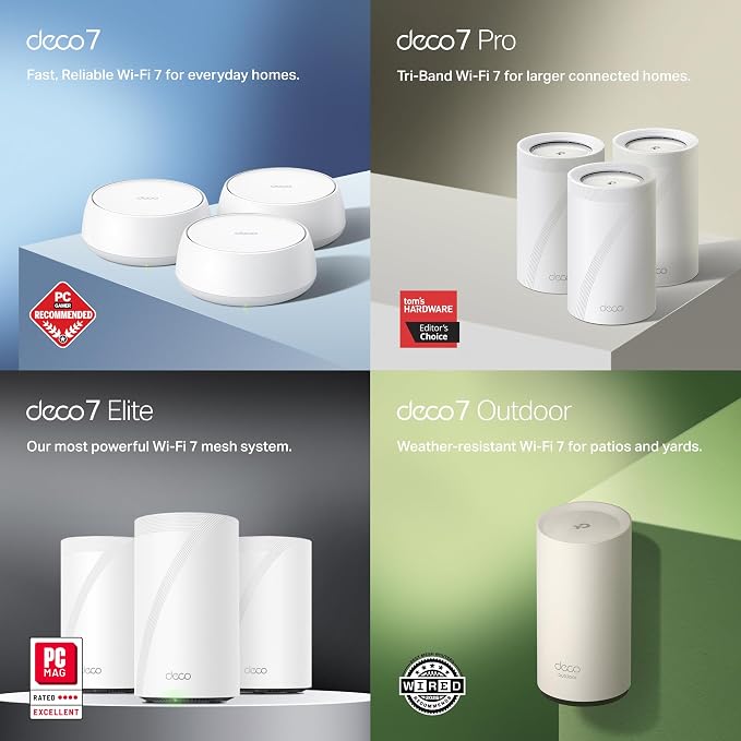 TP-Link Deco 7 BE25 Dual-Band BE5000 WiFi 7 Mesh Wi-Fi System | 4-Stream 5 Gbps, 240 Mhz | Covers up to 6,600 Sq.Ft | 2X 2.5G Ports Wired Backhaul | VPN,MLO, AI-Roaming, HomeShield, 3-Pack - Image 10