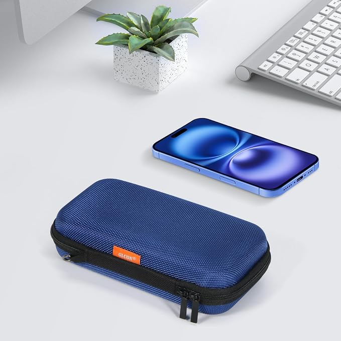Portable Protection Hard EVA Case for External Battery, Cell Phone, GPS, Hard Drive, USB/Charging Cable, Small Carrying Bag Mesh Inner Pocket, Zipper Enclosure, Universal Travel Pouch Bag - Image 8