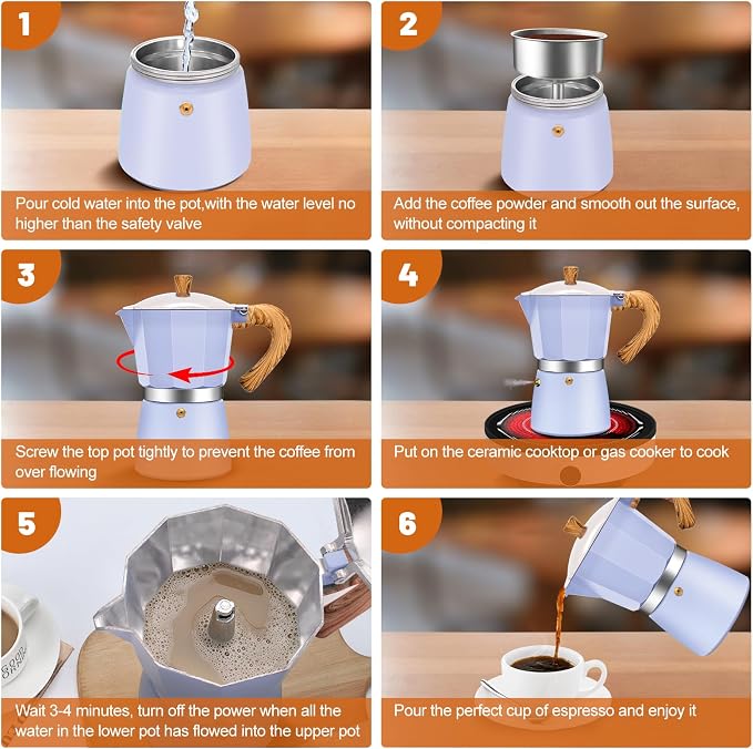 9 Cup Aluminum Espresso Stovetop Moka Pot Express Coffee Maker Percolator Italian Classic Mocha Coffee Machine for Italian and Cuban Cafe Brewing for Home & Camping 450ml 15oz - Image 8