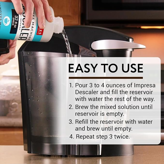 IMPRESA 10 Uses 32oz Coffee Machine Descaler for Keurig and Virtually All Single Use Coffee and Espresso Machines - Made in the USA - Image 6