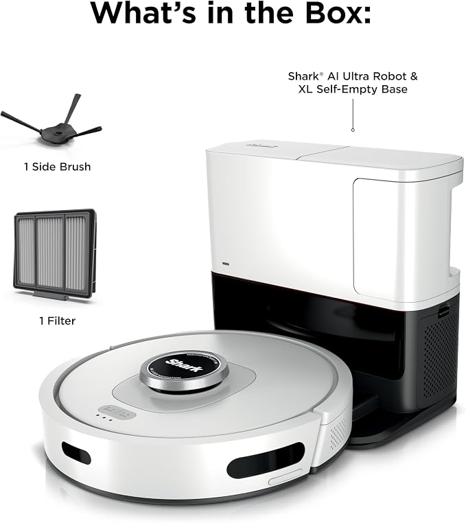 Shark Matrix Clean | Robot Vacuum Cleaner with Powerful Suction for Pet Hair, Rugs, Carpets & Hard Floors | Self-Empty Base | 60-Day Capacity | Voice Control | LiDAR Navigation | White | AV2511AE - Image 10