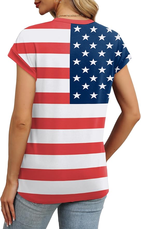 Alaroo Womens Summer Tops Short Sleeve Shirts Crew Neck Tshirt Cute Trendy Tunic Blouses (S-3XL) - Image 4